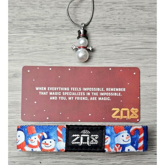ZOX "THERE MUST BE SOME MAGIC" #1658 ADVENT DAY 10 SNOWMAN NECKLACE & WRISTBAND - Picture 4 of 16